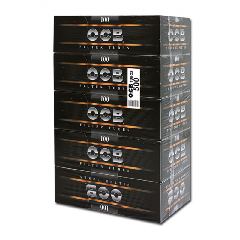 Pack de 5 cajas de tubos OCB de 100 unidades para rellenar tabaco