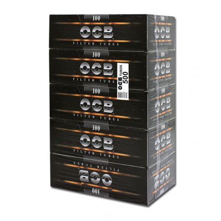 Pack de 5 cajas de tubos OCB de 100 unidades para rellenar tabaco