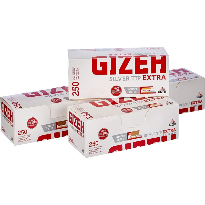 Pack 4 Cajas Tubos Gizeh 250 Extra Largo | Todofumadores
