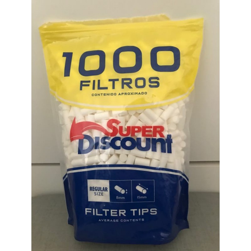 FILTROS SUPER DISCOUNT 8 mm 1000 uds