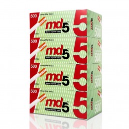 Pack de 4 cajas de tubos MD5 500 con filtro largo de 22mm