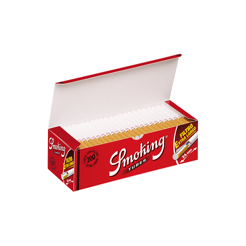 Pack de 5 cajas de tubos Smoking 200 de filtro largo 22mm
