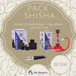 Pack shisha + carbón + pinzas