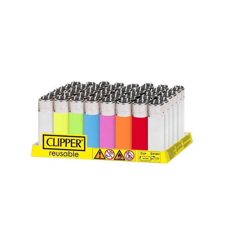 Clipper Pack de 48 Mecheros encendedores Clipper de colores translucidos  Pocket - AliExpress