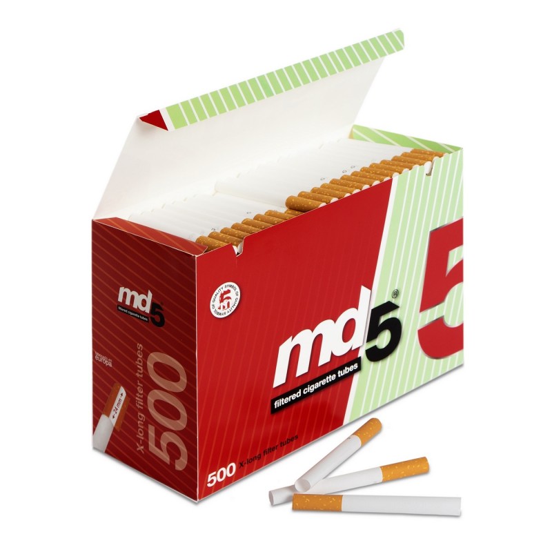 Tubos MD5 500 Filtro Largo | Cajón 24 Cajas | TodoFumadores