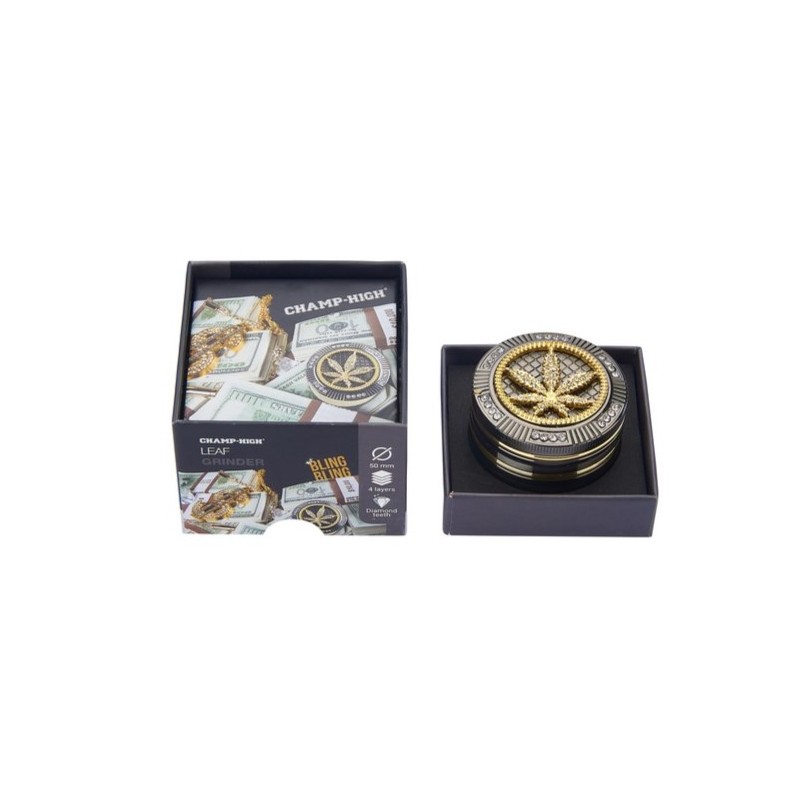 Grinder bling bling. Grinder con brillantes y diseño de corona-Comprar online grinder