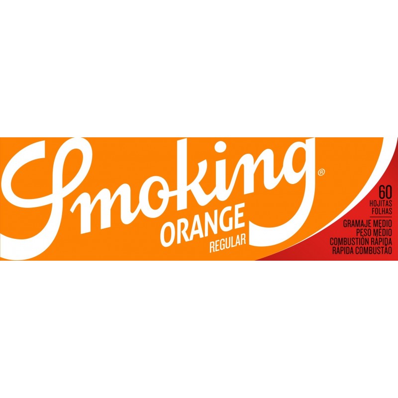 Papel fumar Smoking orange regular de 60 hojitas.
